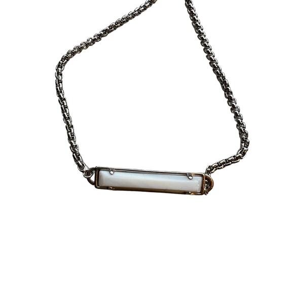 Kendra Scott Stan silver and white adjustable slide bracelet - Picture 1 of 9